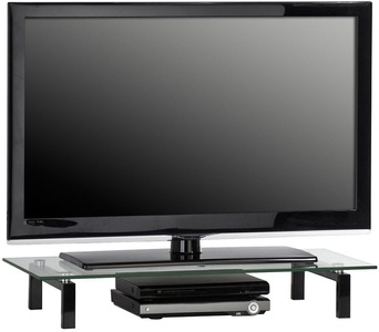 MAJA MÖBEL, TV-Lowboard, Maja Möbel, »1603«, Breite 82 cm, XXXLutz Tv-aufsatz in schwarz , 1603 9599 - TV -Board , Metall, Glas , 82x12.5x35 cm , lackiert,klar , 001534045101