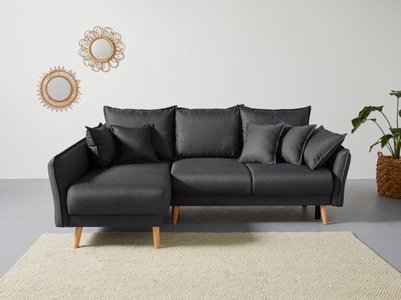 ANDAS, andas Ecksofa »Granbo«, incl. Bettfunktion und Bettkasten, Federkern-Polsterung, Seitentasche im Armteil, Home affaire Ecksofa »Granbo L-Form«, incl. Bettfunktion und Bettkasten, Federkern-Polsterung, Seitentasche