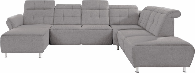 PLACES OF STYLE, Places of Style Wohnlandschaft »Manhattan«, 2 Sitze mit elektrischer Relaxfunktion, verstellbare Armlehnen, Places of Style Wohnlandschaft »Manhattan U-Form«, 2 Sitze mit elektrischer Relaxfunktion, verstellbare Armlehnen