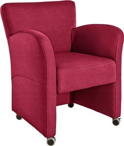exxpo - sofa fashion, exxpo - sofa fashion Polsterstuhl, exxpo - sofa fashion Sessel »Cortado, Loungesessel auf Rollen, schmale Armlehnen, bequem« Breite 66 cm