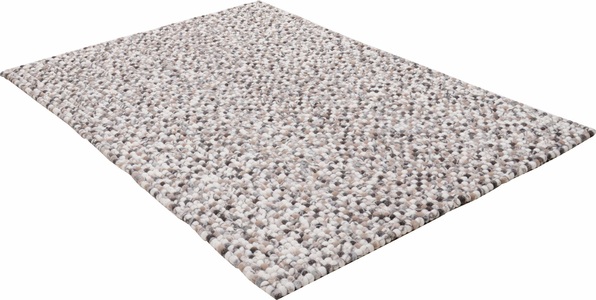 THEKO, Wollteppich, »Ballo«, THEKO, rechteckig, Höhe 22 mm, handgewebt, THEKO Wollteppich »Felty 2.2«, rechteckig, 22 mm Höhe, Filzkugel-Teppich, reine Wolle, handgefertigt