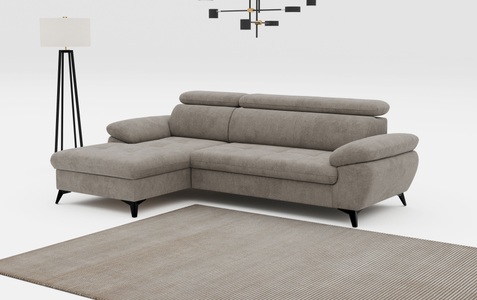 COTTA Ecksofa »Hudson L-Form«, mit Kopfteilverstellung, wahlweise mit Bettfunktion & Bettkasten