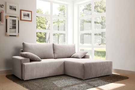 exxpo - sofa fashion, exxpo - sofa fashion Ecksofa, mit Federkern, inklusive Bettfunktion und Bettkasten in verschiedenen Cord-Farben, exxpo - sofa fashion Ecksofa »Orinoko, aktuelles Design und hoher Sitzkomfort, L-Form« inkl. Bettfunktion und Bettkasten, schöne Farben im angesagten Cord