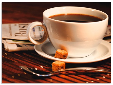 Artland, Artland Wandbild »Kaffeetasse und Zeitung«, Artland Leinwandbild »Kaffeetasse und Zeitung«, Getränke, (1 St.), auf Keilrahmen gespannt