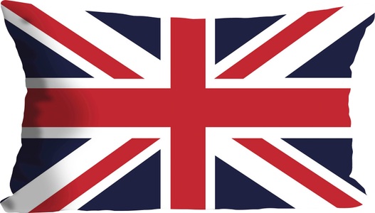 QUEENCE, queence Dekokissen »Florian«, (1 St.), mit britischer Flagge, queence Dekokissen »Florian«, Kissenhülle,Britische Flagge,Union Jack,England,Grossbritannien,UK