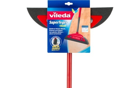 VILEDA, Vileda 1171 Superfeger RED - Besen (Rot), Vileda Staubbesen »Classic mit Teleskopstiel«