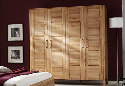 HOME AFFAIRE, Home affaire Kleiderschrank »Modesty II«, aus schönem massivem Kernbuchenholz, in unterschiedlichen Schrankbreiten erhätlich, Home affaire Kleiderschrank »Modesty II«, aus massivem Kernbuchenholz, in unterschiedlichen Schrankbreiten