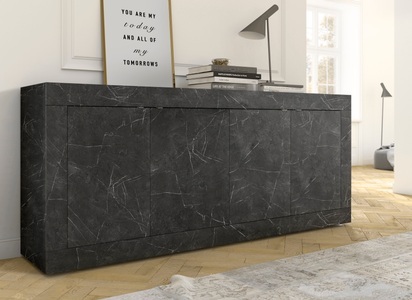 LC, LC Sideboard »Basic«, 207 cm, INOSIGN Sideboard »Basic Breite 207 cm, Kommode 4 Türen, Anrichte,«, Metallgriff, moderne Rahmenoptik, viel Stauraum, Farbauswahl