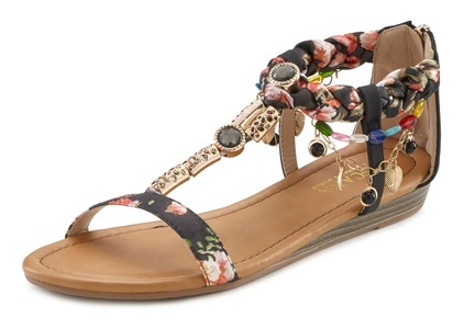 Lascana, LASCANA Sandale, LASCANA Sandale, Sandalette, Sommerschuh im Festival-Look VEGAN