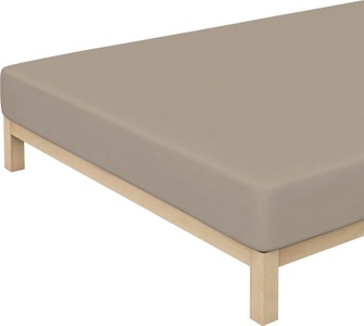 Schlafgut, Flausch-Jersey Spannbetttuch Schlafgut beige Größe: 018, Flausch-Jersey Spannbetttuch Schlafgut beige Größe: 018
