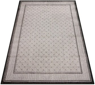 ANDAS, andas Teppich »Faberg«, rechteckig, 5 mm Höhe, Sisal-Optik, Wohnzimmer, andas Teppich »Faberg«, rechteckig, 5 mm Höhe, Flachgewebe, Sisal-Optik, mit Bordüre, pflegeleicht, Scandi