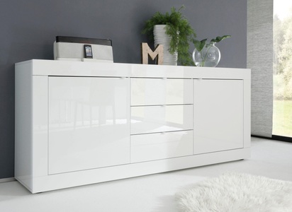 LC, LC Sideboard »Basic«, 210 cm, INOSIGN Sideboard »Basic Breite 210 cm, Kommode 2 Türen, 3 Schubkästen, Anrichte,«, Metallgriff, moderne Rahmenoptik, viel Stauraum, Farbauswahl