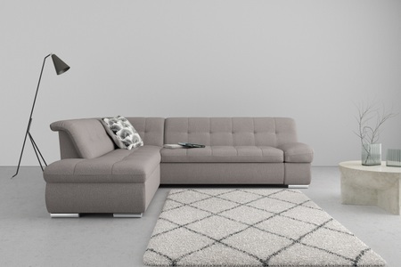 DOMO collection, DOMO collection Ecksofa »Mona«, wahlweise mit Bett- und Armlehnfunktion, DOMO collection Ecksofa »Mona L-Form bequem und komfortabel, Breite 271cm, L-Form« wahlweise mit Bett- und Armlehnfunktion
