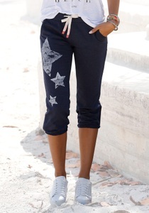 Venice Beach, Venice Beach Sweathose, Venice Beach Sweathose, mit Sternenprint und Taschen, Freizeithose, Relaxhose