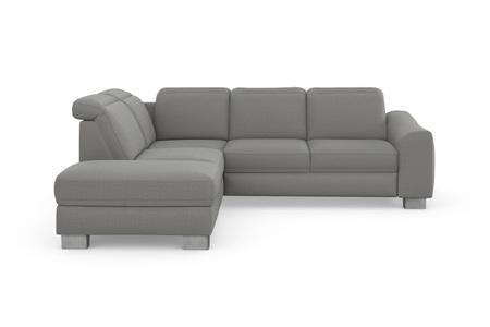 sit&more Ecksofa »Durness«, mit Federkern und hochwertigen Edelstahlfüssen, wahlweise mit Kopfteilverstellung, Bettfunktion und Stauraum oder mit Bettfunktion und Bettkasten