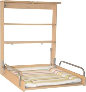 Roba, home24 Wandwickelregal, roba® Wickelregal »Wandwickelregal klappbar, inkl. Wickelunterlage Dschungelbaby« bis 15 kg zur Montage an die Wand 67 cm