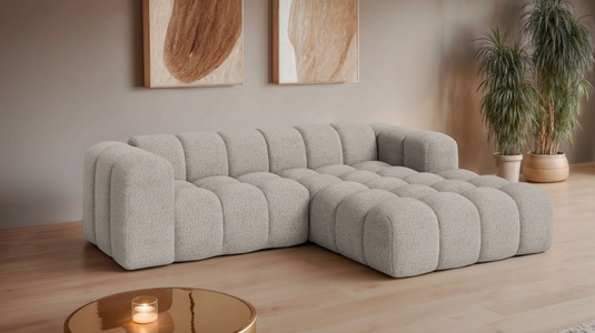 GOODproduct, GOODproduct Ecksofa »KALLIE Design-Sofa mit Wellenunterfederung, Bubble-Optik, 248/186/72cm« moderne Steppung, hoher Sitzkomfort und modernes Design, GOODproduct Ecksofa »KALLIE L-Form, 248 cm - OTTO. Verlässliche Qualität.« Bubble Optik, moderne Steppung, hoher Sitzkomfort