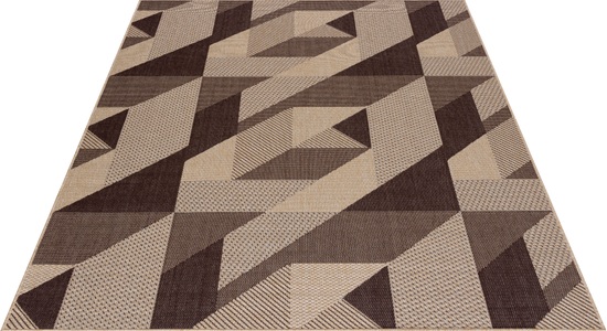 HOME AFFAIRE, Home affaire Teppich »Borfin«, rechteckig, 7 mm Höhe, mit geometrischem Muster, schmutzabweisend, In-und Outdoor geeignet, ideale Teppiche für Wohnzimmer, Schlafzimmer, Esszimmer, Flur/Diele, Balkon, Terrasse, Küche, Home affaire Teppich »Borfin«, rechteckig, 7 mm Höhe, mit geometrischem Muster, schmutzabweisend, In- und Outdoor geeignet