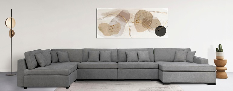 Guido Maria Kretschmer Home&Living, Guido Maria Kretschmer Home&Living Wohnlandschaft »Skara XXL«, Lounge-Sofa XXL mit Federkern-Polsterung, in vielen Bezugsvarianten, auch recycelt, Home affaire Wohnlandschaft »Skara XXL U-Form« Lounge-Sofa XXL mit Federkern-Polsterung, in vielen Bezugsvarianten