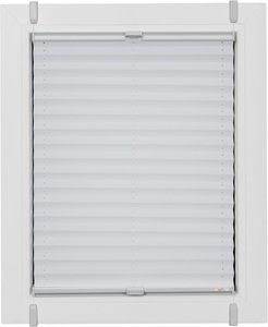 SUNLINES, sunlines Plissee »One Size Style Crepe«, blickdicht, ohne Bohren, verspannt, sunlines Plissee »One Size Style Crepe«, blickdicht, ohne Bohren, verspannt, Zubehörfarbe grau, zum Klemmen