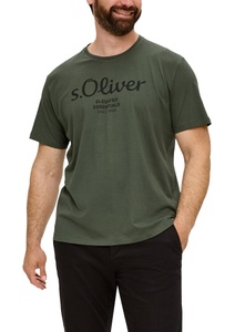 s.Oliver Men Big Sizes Kurzarmshirt mit Logo-Print/Grosse Grössen