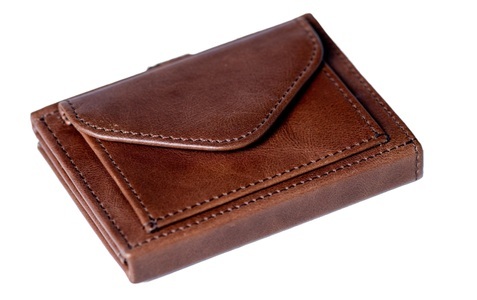 Exentri, EXENTRI Portemonnaie Multiwallet, Exentri Multiwallet Leder Haselnuss für 5-10 Karten