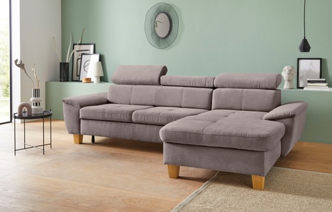 exxpo - sofa fashion, exxpo - sofa fashion Ecksofa, inklusive Kopfteilverstellung, wahlweise mit Bettfunktion und Bettkasten, exxpo - sofa fashion Ecksofa »Enya, aufwendige Detailverarbeitung, hoher Sitzkomfort, bequem, L-Form« inkl. Kopfteilverstellung, wahlweise mit Bettfunktion und Bettkasten