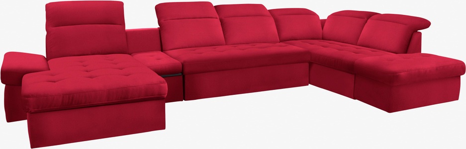 SIT&MORE, sit&more Wohnlandschaft, sit&more Wohnlandschaft »Stardust U-Form«, inklusive Kopfteilverstellung, Armlehnenfunktion und Tischelement