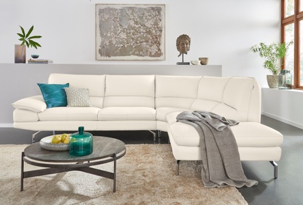 CALIA ITALIA, CALIA ITALIA Ecksofa »Dave«, Ottomane wahlweise links oder rechts, in zwei Lederqualitäten, CALIA ITALIA Ecksofa »Dave, italienisches Designsofa L-Form, erstklassiger Sitzkomfort«, Ottomane wahlweise links oder rechts, in zwei tollen Lederqualitäten