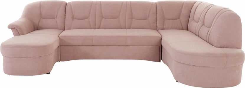 DOMO collection, DOMO collection Wohnlandschaft, DOMO collection Wohnlandschaft »Sarafina, zeitlos und komfortabel, optional mit Federkern, U-Form« wahlweise mit Bettfunktion