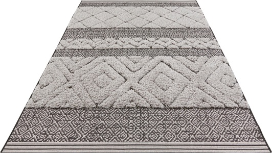 MINT RUGS, MINT RUGS Teppich »Todra«, rechteckig, 22 mm Höhe, In- und Outdoor geeignet, Sisal-Optik, Hoch-Tief-Struktur, Für Terasse und Balkon, Wohnzimmer, HANSE Home Teppich »Todra«, rechteckig, 22 mm Höhe, Teppichläufer, 3D Effekt, Vintage, Ethno, Schlafzimmer, Wohnzimmer