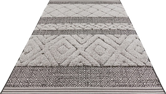 MINT RUGS, MINT RUGS Teppich »Todra«, rechteckig, 22 mm Höhe, In- und Outdoor geeignet, Sisal-Optik, Hoch-Tief-Struktur, Für Terasse und Balkon, Wohnzimmer, HANSE Home Teppich »Todra«, rechteckig, 22 mm Höhe, Teppichläufer, 3D Effekt, Vintage, Ethno, Schlafzimmer, Wohnzimmer