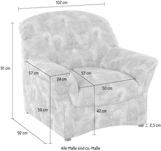 DOMO collection, DOMO collection Sessel, DOMO collection Sessel »Bahia«, inklusive Federkern