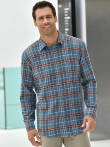 MARCO DONATI, Marco Donati Langarm-Hemd aus weicher Flanell-Qualität, Classic Karohemd