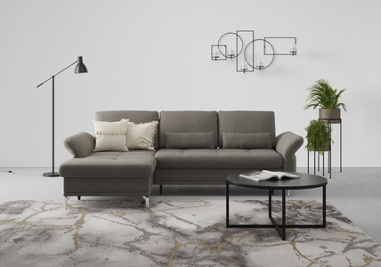 INOSIGN, INOSIGN Ecksofa »Palm Beach«, Federkern, mit Sitztiefenverstellung, wahlweise mit Bettfunktion, Bettkasten und Armteilverstellung, INOSIGN Ecksofa »Palm Beach L-Form«, Federkern, mit Sitztiefenverstellung, wahlweise mit Bettfunktion