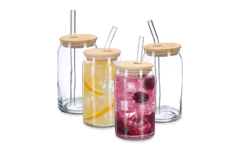 relaxdays, relaxdays Glas »4er Set, Transparent, 450 ml«, relaxdays Glas »4er Set, Transparent, 450 ml«