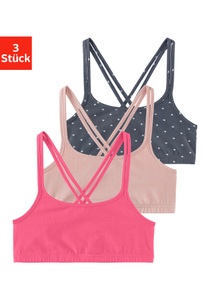 Bench., Bench. Bustier, (Packung, 3 tlg.), uni und allover bedruckt in einerm Packung, Bench. Bustier, uni und allover bedruckt in einer Packung