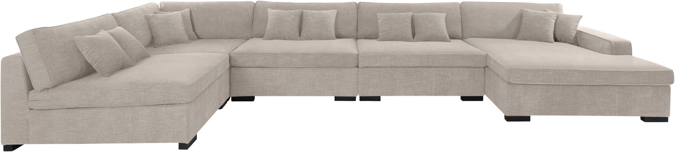 Guido Maria Kretschmer Home&Living, Guido Maria Kretschmer Home&Living Wohnlandschaft »Skara XXL«, Lounge-Sofa XXL mit Federkern-Polsterung, in vielen Bezugsvarianten, auch recycelt, Home affaire Wohnlandschaft »Skara XXL U-Form« Lounge-Sofa XXL mit Federkern-Polsterung, in vielen Bezugsvarianten
