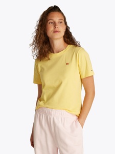 Tommy Hilfiger T-Shirt »REG CONTRAST FLAG SS TEE«, mit Logostickerei