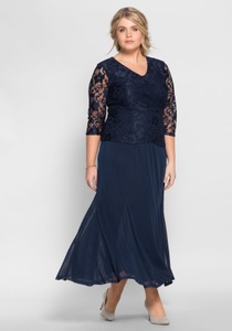 Sheego Abendkleid, mit floraler Spitze