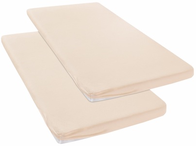 MY HOME, Spannbettlaken »Jersey«, my home, my home Spannbettlaken »Litschi«, (2 St.), für Topper auf Boxspringbetten geeignet, 100% Baumwolle, Topper Spannbettlaken aus Jersey mit Gummizug, Made in Green zertifiziert