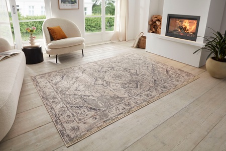 Hanse Home, HANSE Home Teppich »Sand«, rechteckig, 8 mm Höhe, strapazierfähig, robust, pflegeleicht, ringsum gekettelt, geeignet für Fussbodenheizung, HANSE Home Teppich »Sand«, rechteckig, 8 mm Höhe, Kurzflor, Läufer, Orient, Vintage, Wohnzimmer, Schlafzimmer, Esszimmer