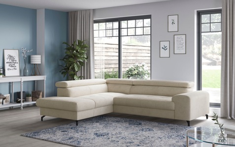 COTTA Ecksofa »Aura L-Form«, mit Schlaffunktion, Bettkasten und Kopfteilverstellung