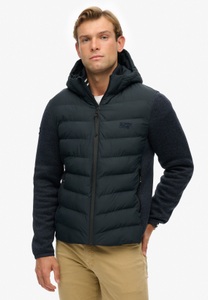 Superdry Steppjacke »HOODED STORM KNIT HYBRID JKT« mit Kapuze