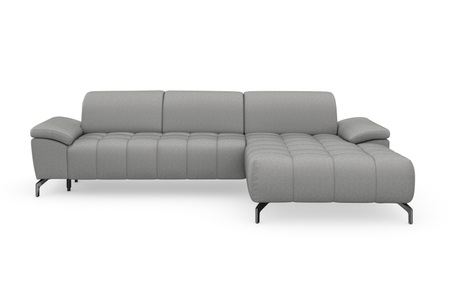 sit&more Ecksofa »Cool«, wahlweise mit Kopfteilverstellung und Vorziehsitz, motorisch, mit schwarzen Füssen
