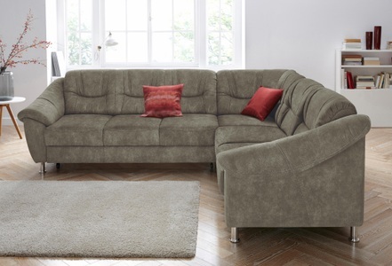 SIT&MORE, sit&more Ecksofa, sit&more Ecksofa »Salsa L-Form«, mit Federkern, wahlweise mit Bettfunktion