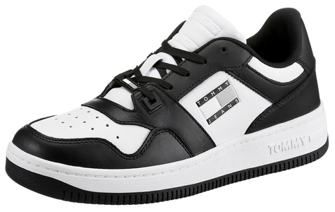 TOMMY JEANS, Tommy Jeans Keilsneaker »TOMMY JEANS RETRO WMN LOW FANCY«, im two-tone Look, in Schuhweite E (schmal), 