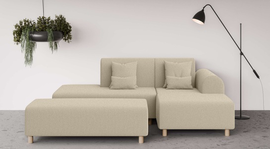 INOSIGN Ecksofa »Suyala«, L-Form mit Hocker