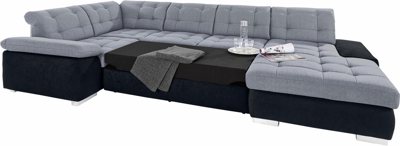 SIT&MORE, sit&more Wohnlandschaft, sit&more Wohnlandschaft »Ontario U-Form« XXL, wahlweise mit Bettfunktion