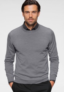 OLYMP Rundhalspullover »OLYMP Strick Casual« moderner Strickpullover